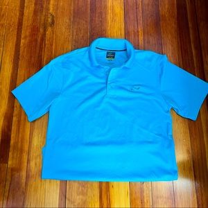 Greg Norman for Tasso Elba size M blue golf shirt